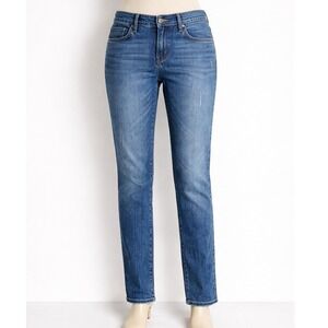 Ann Taylor LOFT Womens Straight Jeans Medium Wash‎ Cotton Blend Casual Size 0